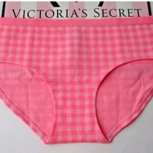 VICTORIA'S SECRET PINK Plaid Gingham Seamless Hipster Hiphugger Panty